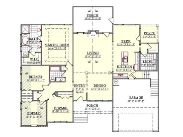 1st Floor Plan, 080H-0003