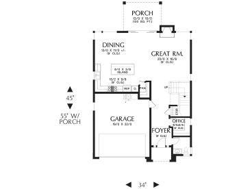 1st Floor Plan, 034H-0473