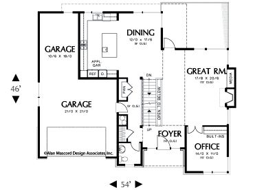 1st Floor Plan, 034H-0036