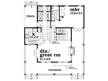 1st Floor Plan, 032H-0096