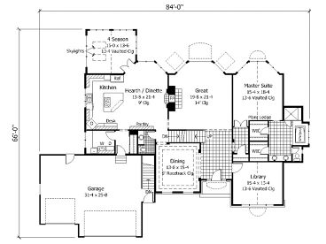 1st Floor Plan, 023H-0054