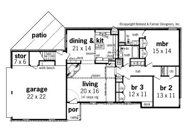 1st Floor Plan, 021H-0040