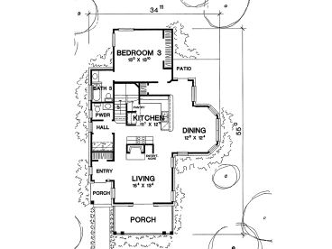 1st Floor Plan, 036H-0044