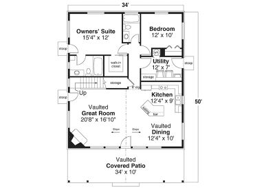 1st Floor Plan, 051H-0414