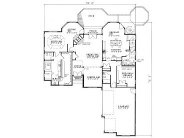 1st Floor Plan, 025H-0001