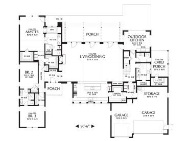 1st Floor Plan, 034H-0236