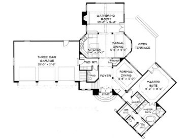 1st Floor Plan, 029H-0022