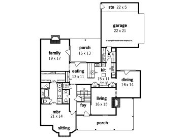 1st Floor Plan, 021H-0174