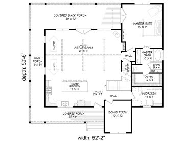 1st Floor Plan, 062H-0309