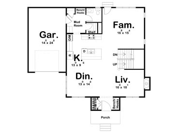 1st Floor Plan, 050H-0294