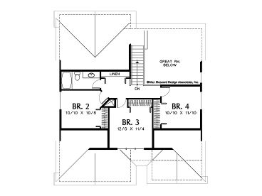 2nd Floor Plan, 034H-0014