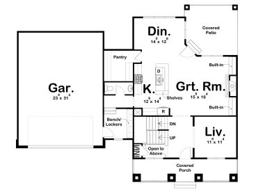 1st Floor Plan, 050H-0181