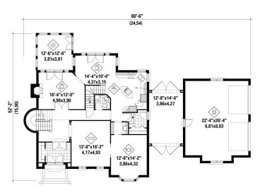 1st Floor Plan, 072H-0122