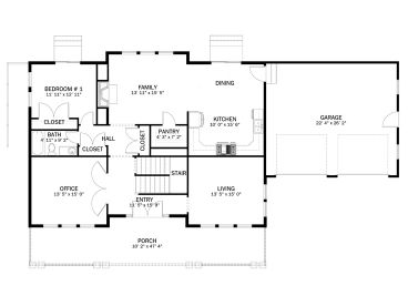 1st Floor Plan, 065H-0086