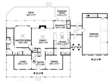 1st Floor Plan, 007H-0090