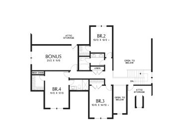 2nd Floor Plan, 034H-0463