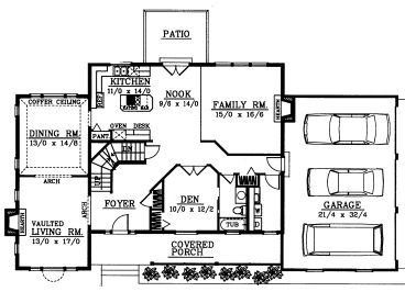 1st Floor Plan, 026H-0032