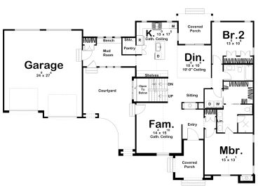 1st Floor Plan, 050H-0485
