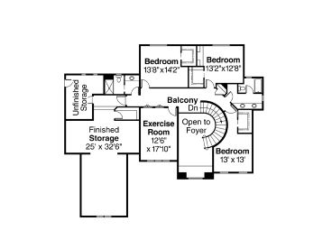 2nd Floor Plan, 051H-0087