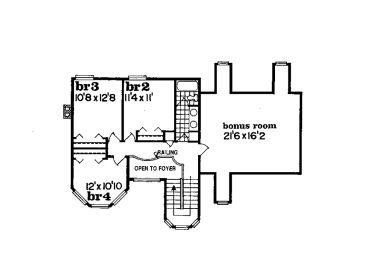 2nd Floor Plan, 032H-0044