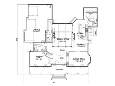 1st Floor Plan, 058H-0046