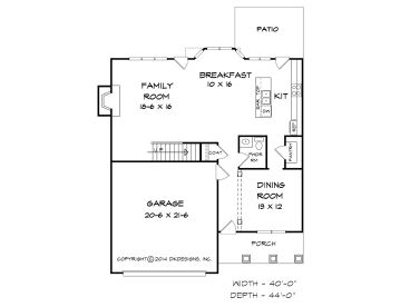 1st Floor Plan, 019H-0180