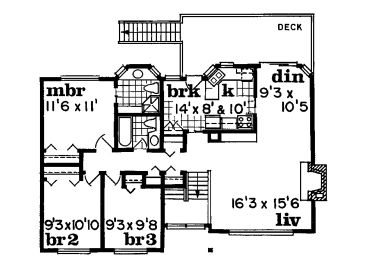 1st Floor Plan, 032H-0017