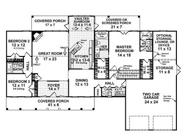 1st Floor Plan, 001H-0093