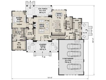 1st Floor Plan, 023H-0199