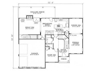 1st Floor Plan, 025H-0025