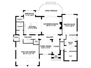 1st Floor Plan, 029H-0122