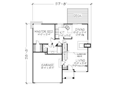1st Floor Plan, 022H-0073
