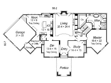 1st Floor Plan, 061H-0132