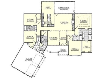 1st Floor Plan, 080H-0009