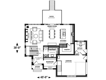 1st Floor Plan, 027H-0542