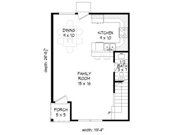 1st Floor Plan, 062H-0204