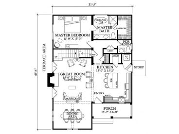 1st Floor Plan, 063H-0190