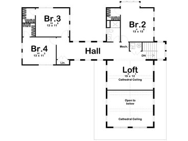 2nd Floor Plan, 050H-0284