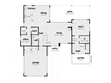 1st Floor Plan, 052H-0142