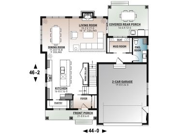 1st Floor Plan, 027H-0528