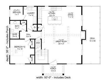 1st Floor Plan, 062H-0270