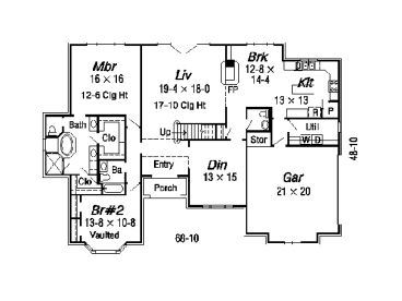 1st Floor Plan, 061H-0113