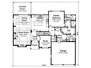 1st Floor Plan, 046H-0150