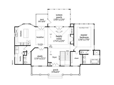 1st Floor Plan, 053H-0081