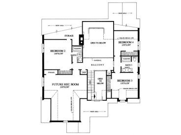 2nd Floor Plan, 063H-0034