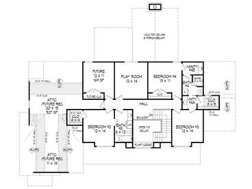 2nd Floor Plan, 062H-0437
