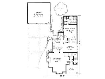 1st Floor Plan, 054H-0107