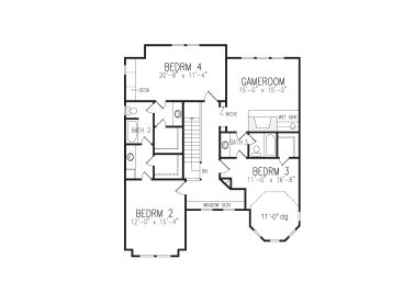 2nd Floor Plan, 054H-0133