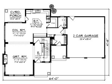 1st Floor Plan, 020H-0414