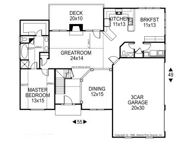 1st Floor Plan, 007H-0045